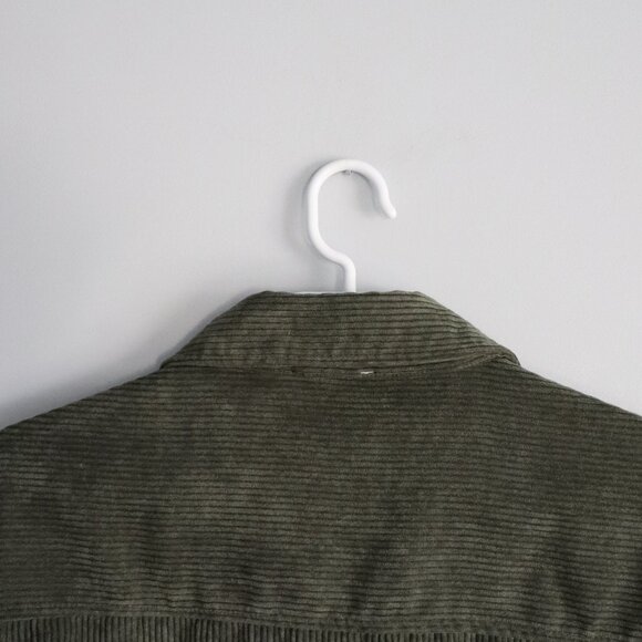Ardene Womens Green Sz Lrg Buttoned Corduroy Ribbed Collared Light Comfy Jacket - Picture 6 of 12